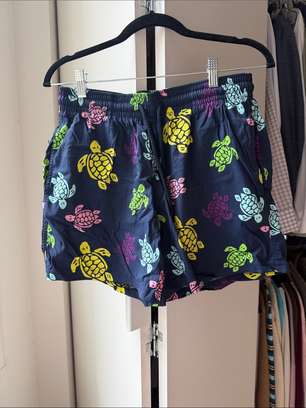 Navy Turtle Print Men’s Swim Shorts Vilebrequin never worn!!